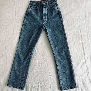 Black FRIDAY SALE KHAITE Blue Straight Leg Women's Jeans